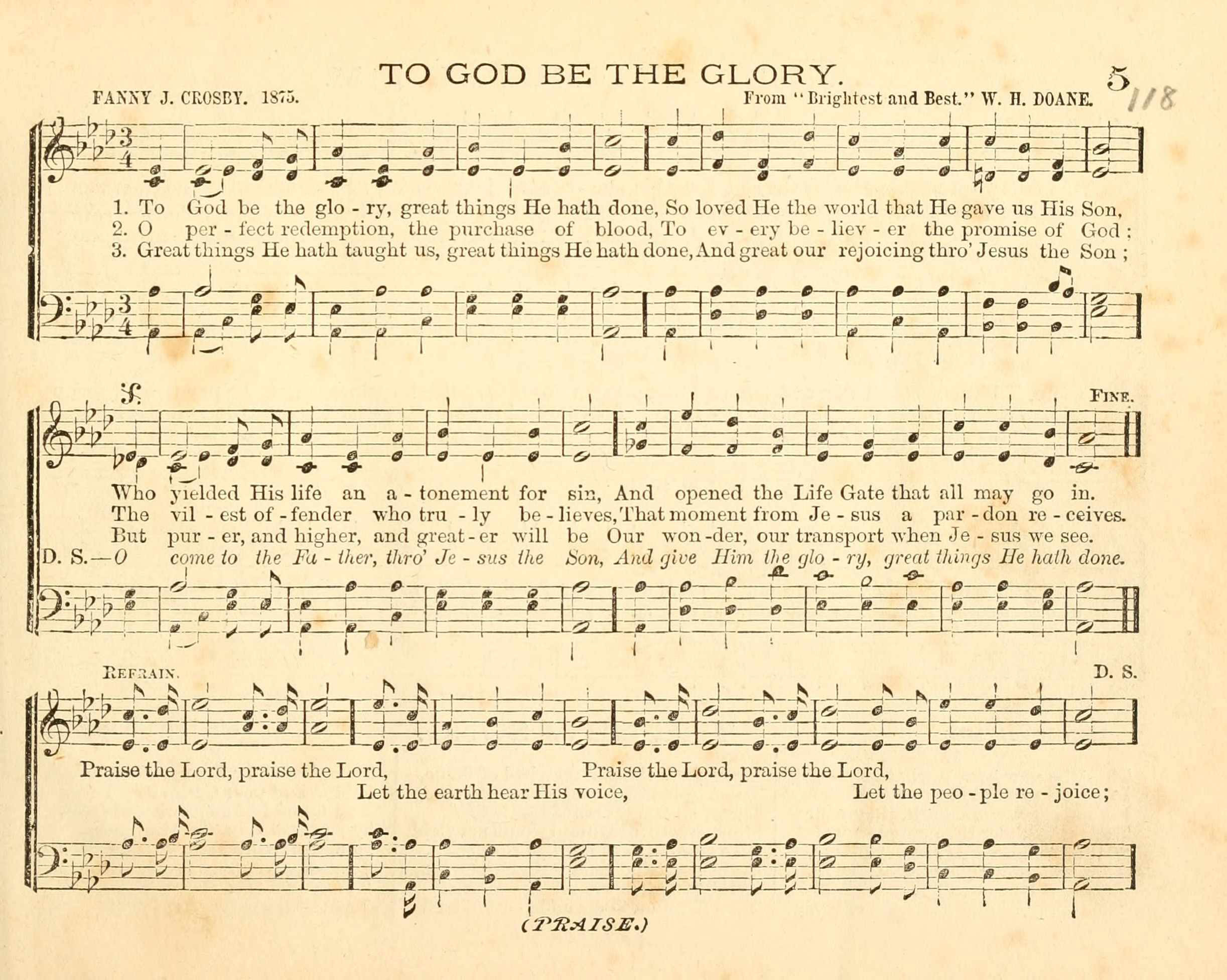 To God Be The Glory - KevinCarson.com